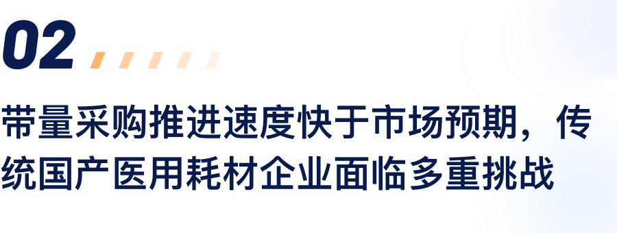 带量采购推动快率快于市场预期，传统国产医用耗材企业面对多沉挑战.png